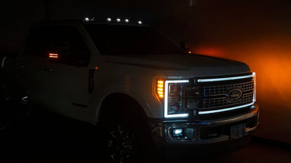 OLM Cab Light Replacement Set (Smoke Lens/White Light) - 2017 - 2022 Ford Super Duty F250/F350 - JDMuscleOLME.16052.4