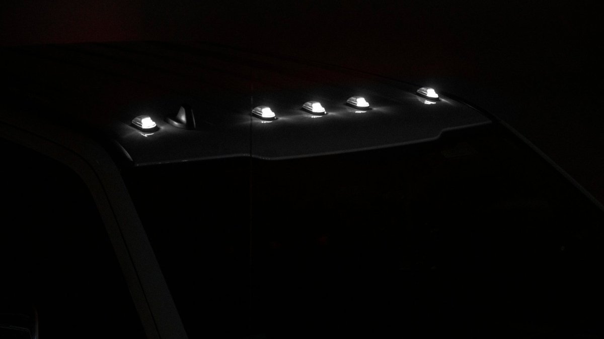 OLM Cab Light Replacement Set (Smoke Lens/White Light) - 2017 - 2022 Ford Super Duty F250/F350 - JDMuscleOLME.16052.4