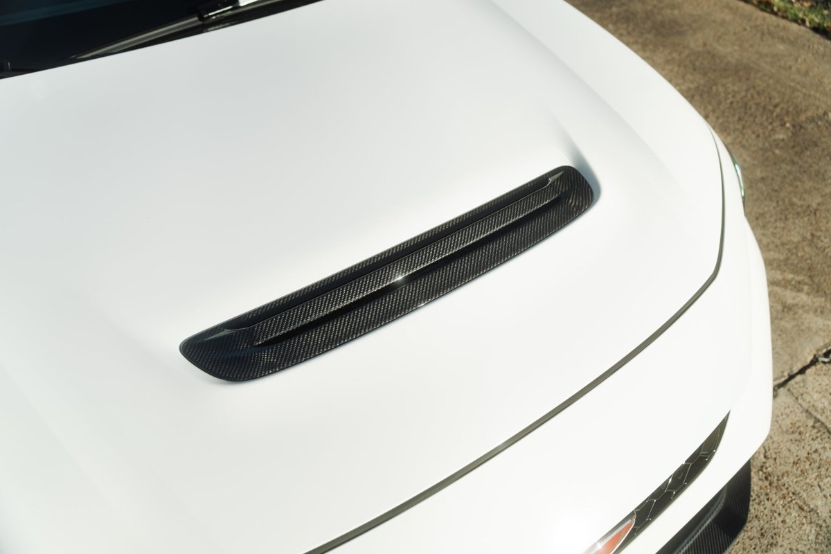OLM Carbon Fiber Engine Hood Duct Cover - 2023+ Honda Civic Type R - JDMuscleOLMB.19013.1