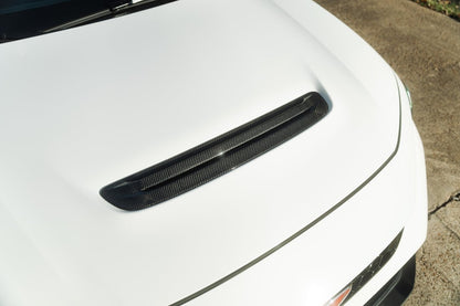 OLM Carbon Fiber Engine Hood Duct Cover - 2023+ Honda Civic Type R - JDMuscleOLMB.19013.1