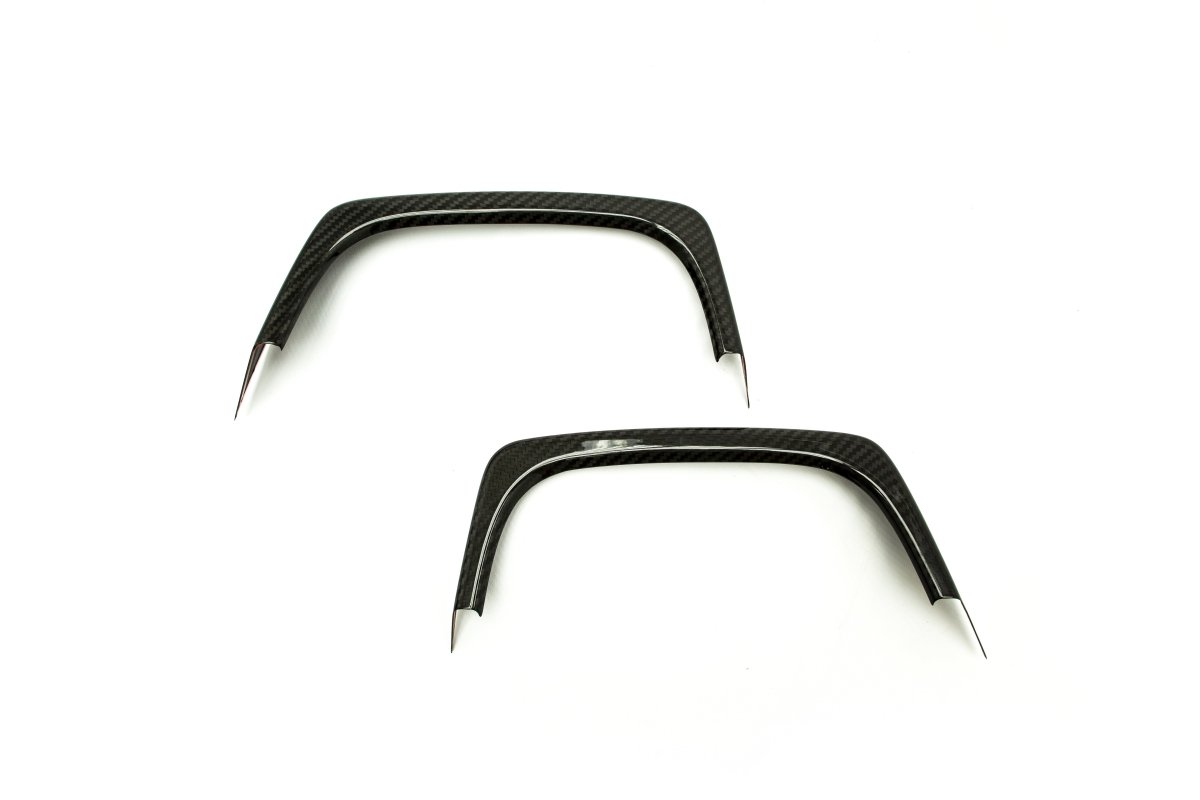 OLM Carbon Fiber Rear Bumper Exhaust Finishers - 2015+ WRX / 2015+ STI - JDMuscleOLMEXT-WRX14-DCF
