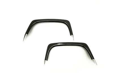 OLM Carbon Fiber Rear Bumper Exhaust Finishers - 2015+ WRX / 2015+ STI - JDMuscleOLMEXT-WRX14-DCF