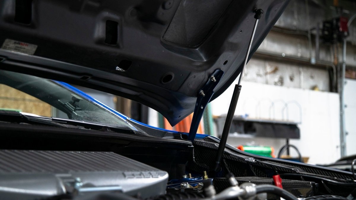 OLM Carbon Fiber Wrapped Hood Struts - 2022+ WRX - JDMuscleOLMB.47020.1