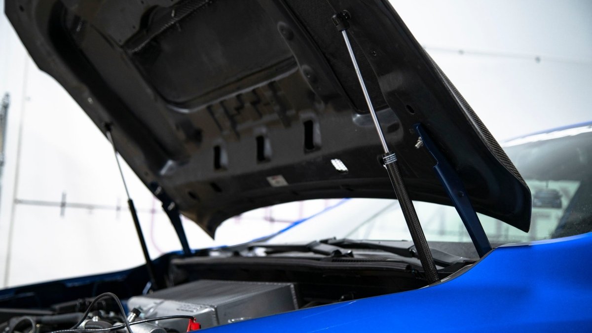 OLM Carbon Fiber Wrapped Hood Struts - 2022+ WRX - JDMuscleOLMB.47020.1