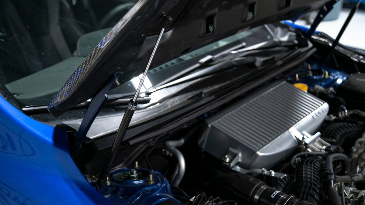 OLM Carbon Fiber Wrapped Hood Struts - 2022+ WRX - JDMuscleOLMB.47020.1