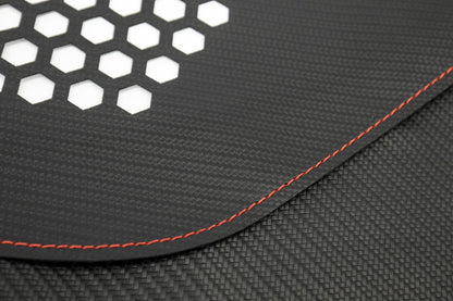OLM Carbon Look Kick Guard Protection Set with Red Stitching (Non HK Equipped) - 2015 - 2021 Subaru STI - JDMuscleOLMA.70020.1