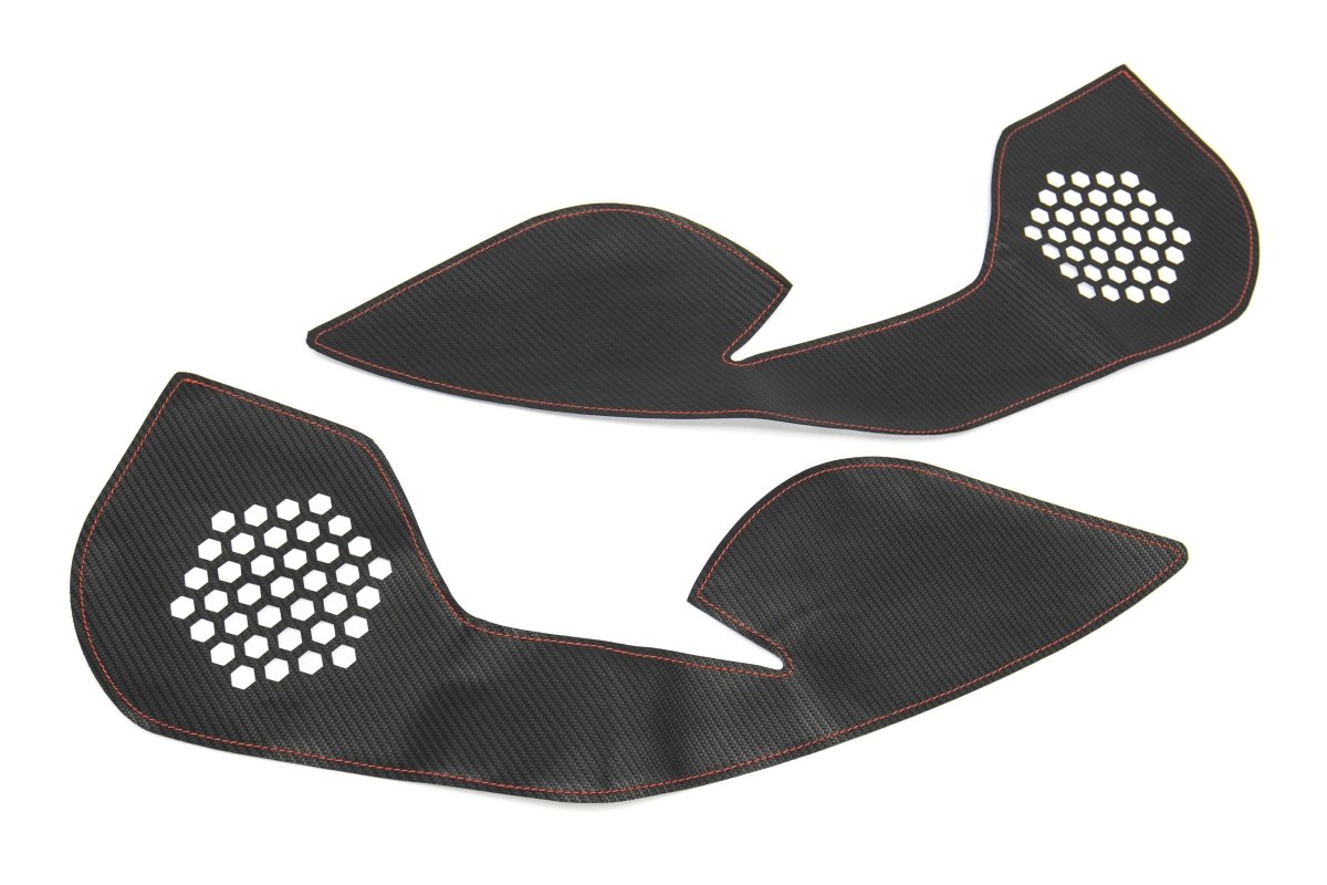 OLM Carbon Look Kick Guard Protection Set with Red Stitching (Non HK Equipped) - 2015 - 2021 Subaru STI - JDMuscleOLMA.70020.1