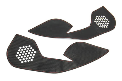OLM Carbon Look Kick Guard Protection Set with Red Stitching (Non HK Equipped) - 2015 - 2021 Subaru STI - JDMuscleOLMA.70020.1