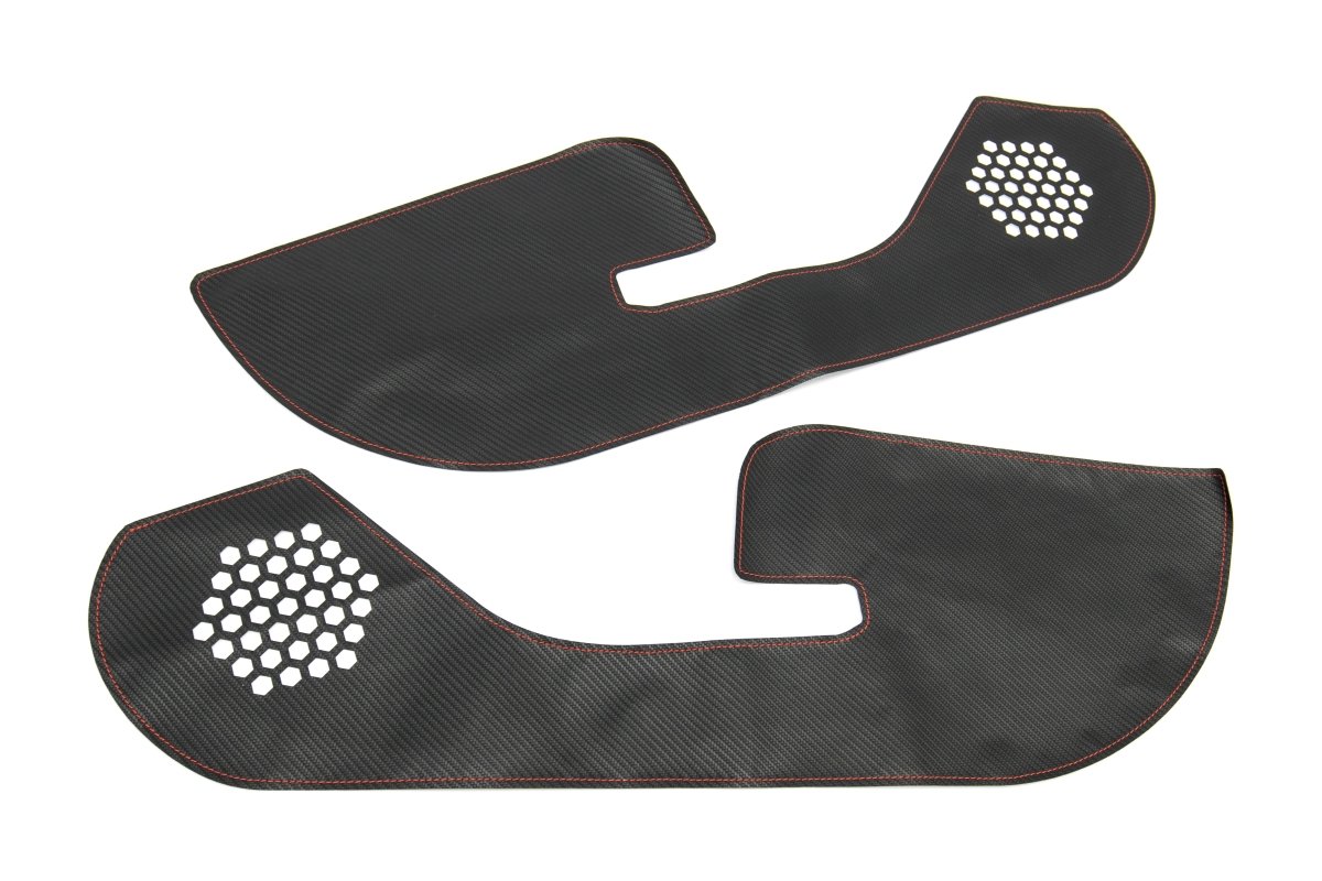 OLM Carbon Look Kick Guard Protection Set with Red Stitching (Non HK Equipped) - 2015 - 2021 Subaru STI - JDMuscleOLMA.70020.1