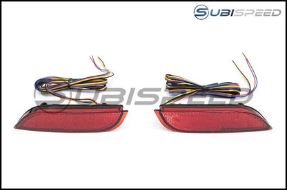 OLM Crosstrek Rear Bumper Reflector with Turn Signals - 2013 - 2017 Crosstrek - JDMuscleOLMRBR-XV12-N