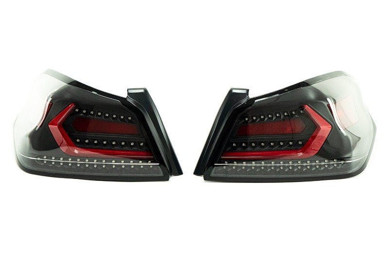 OLM Evolution Tail Lights (Clear Lens, Black Base, Red Bar) - 2015 - 2021 WRX / STI - JDMuscleOLMA.70032.1-CBR