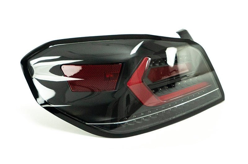 OLM Evolution Tail Lights (Clear Lens, Black Base, Red Bar) - 2015 - 2021 WRX / STI - JDMuscleOLMA.70032.1-CBR