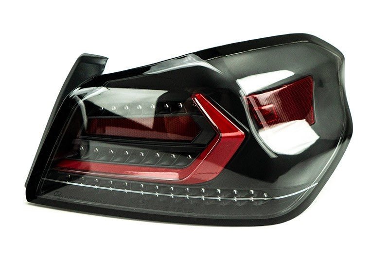 OLM Evolution Tail Lights (Clear Lens, Black Base, Red Bar) - 2015 - 2021 WRX / STI - JDMuscleOLMA.70032.1-CBR