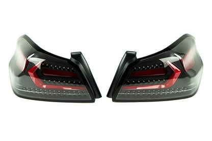 OLM Evolution Tail Lights (Clear Lens, Black Base, Red Bar) - 2015 - 2021 WRX / STI - JDMuscleOLMA.70032.1-CBR