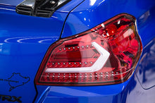 OLM Evolution Tail Lights - Clear Lens, Red Base, White Bar - 2015 - 2021 Subaru WRX / STI - JDMuscleOLMA.70032.1-R