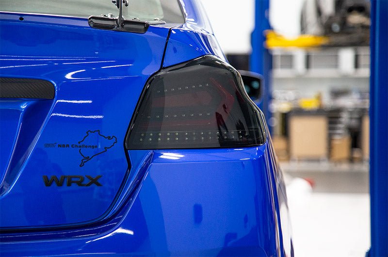 OLM Evolution Tail Lights (Smoked Lens, Black Base, Red Bar) - 2015 - 2021 WRX / STI - JDMuscleOLMA.70032.1-SBR