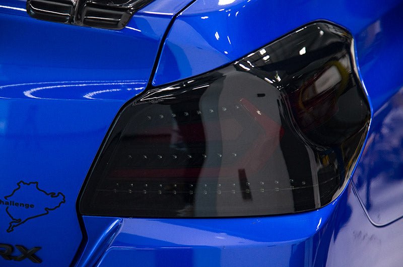 OLM Evolution Tail Lights (Smoked Lens, Black Base, Red Bar) - 2015 - 2021 WRX / STI - JDMuscleOLMA.70032.1-SBR