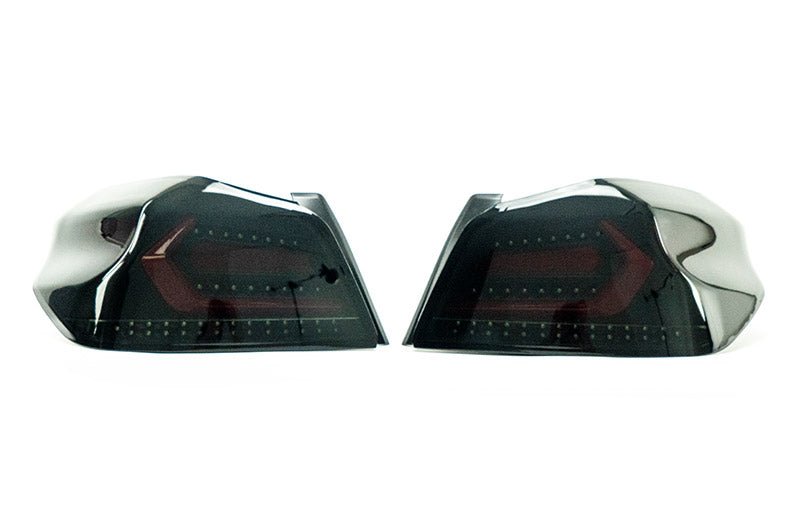 OLM Evolution Tail Lights (Smoked Lens, Black Base, Red Bar) - 2015 - 2021 WRX / STI - JDMuscleOLMA.70032.1-SBR