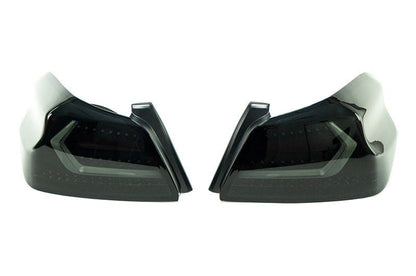 OLM Evolution Tail Lights (Smoked Lens, Black Base, White Bar) - 2015 - 2021 WRX / STI - JDMuscleOLMA.70032.1-SB