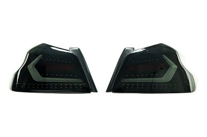 OLM Evolution Tail Lights (Smoked Lens, Black Base, White Bar) - 2015 - 2021 WRX / STI - JDMuscleOLMA.70032.1-SB