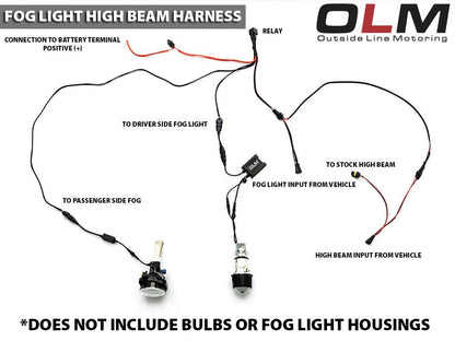 OLM Fog with High Beam Harness - 2015+ WRX / 2015+ STI/ 2013+ FR - S / 2014+ Forester - JDMuscleOLMOLM-H11FOGHIHRN