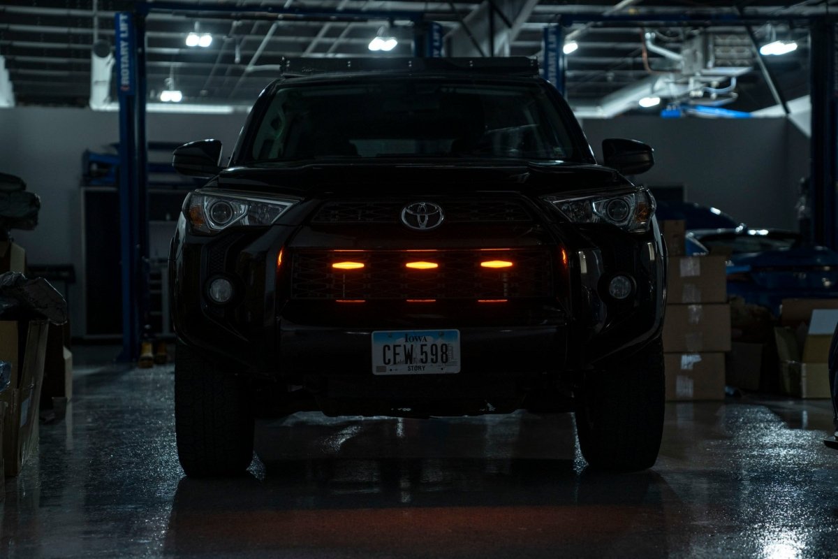 OLM Grille Lights (Amber Lens / Amber LED) - 14 - 19 Toyota 4Runner - JDMuscleOLME.49005.3