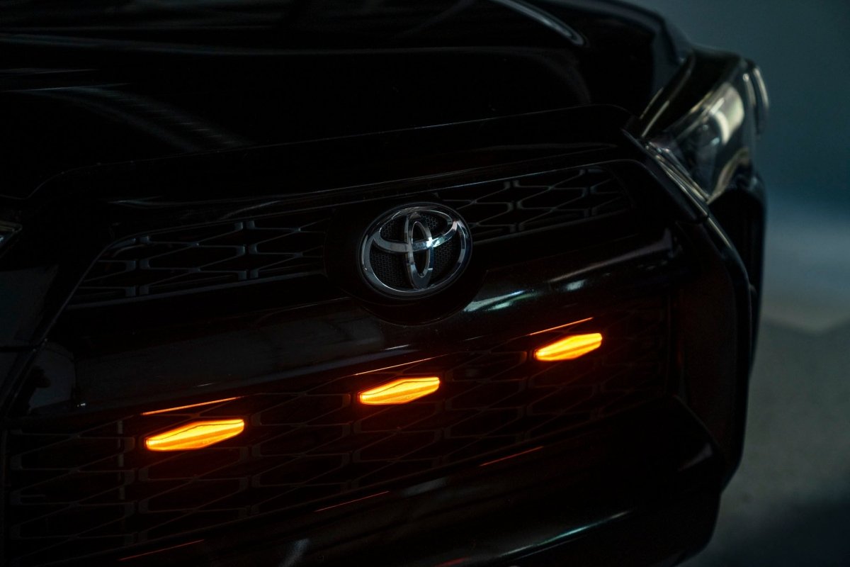 OLM Grille Lights (Amber Lens / Amber LED) - 14 - 19 Toyota 4Runner - JDMuscleOLME.49005.3