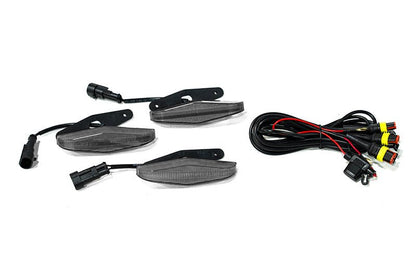 OLM Grille Lights (Smoke Lens / Amber LED) - 14 - 19 Toyota 4Runner - JDMuscleOLME.49005.2