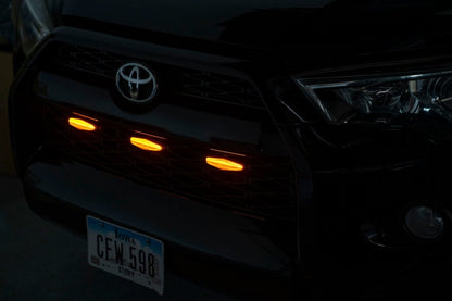 OLM Grille Lights (Smoke Lens / Amber LED) - 14 - 19 Toyota 4Runner - JDMuscleOLME.49005.2