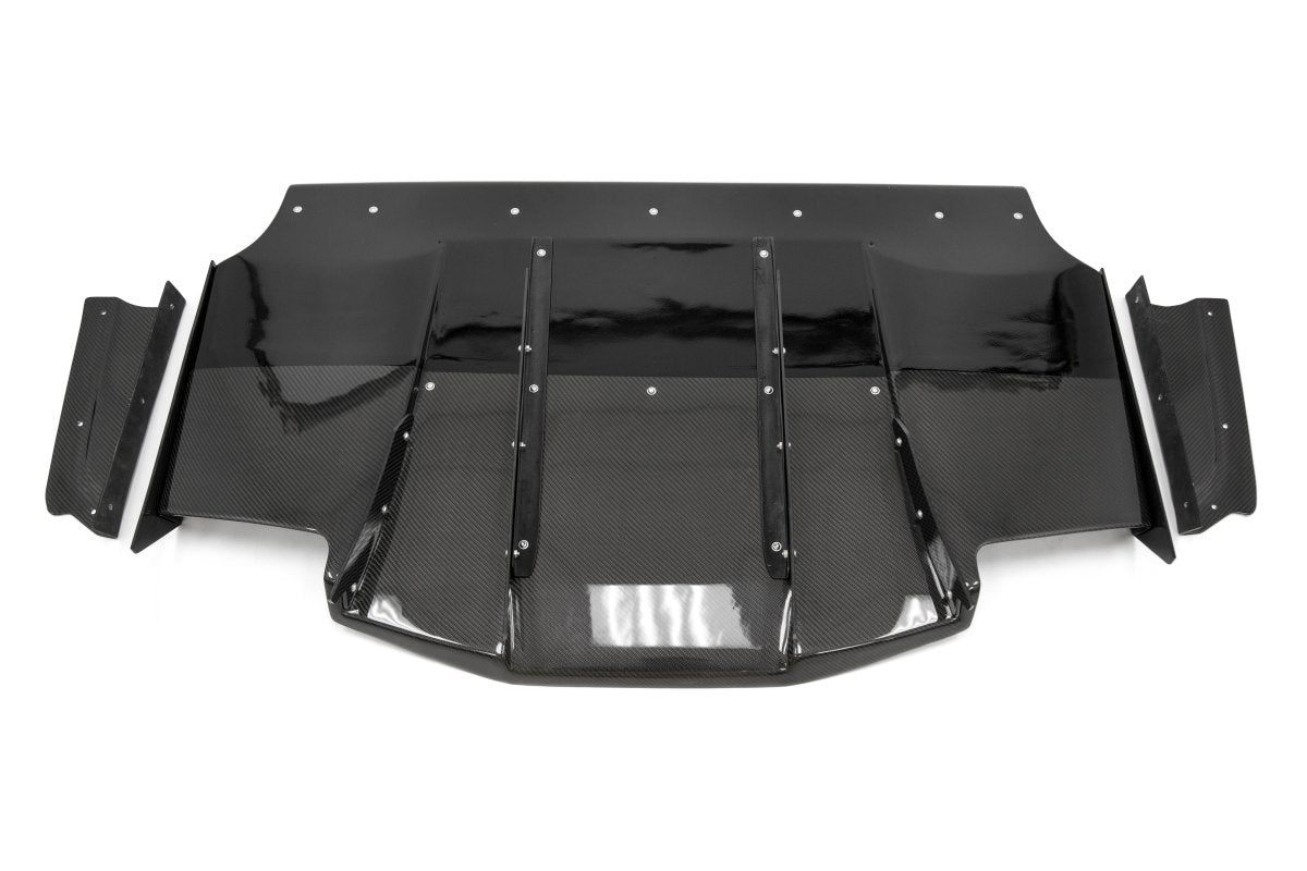 OLM Half Carbon VA Style Rear Diffuser - 2015 - 2020 WRX / STI - JDMuscleOLMOLM15WRXVARDCF1