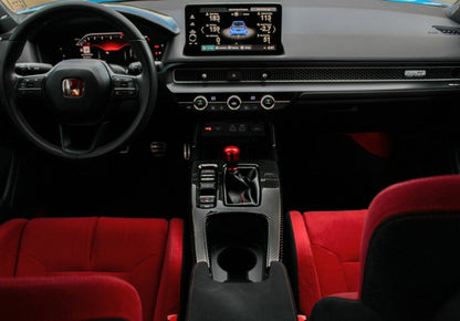 OLM LE Carbon Fiber Shift Panel Cover - 2023+ Honda Civic FL5 Type R - JDMuscleOLMC.19011.1