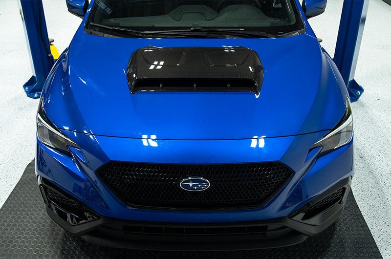 OLM LE Oversize Carbon Fiber Hood Scoop Cover - 2022+ WRX - JDMuscleOLMB.47019.1