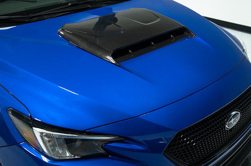 OLM LE Oversize Carbon Fiber Hood Scoop Cover - 2022+ WRX - JDMuscleOLMB.47019.1