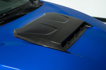 OLM LE Oversize Carbon Fiber Hood Scoop Cover - 2022+ WRX - JDMuscleOLMB.47019.1