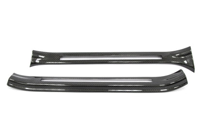 OLM LE Pre - preg Carbon Fiber Door Sill Covers - 2015 - 2021 Subaru STI - JDMuscleOLMAX15STISS