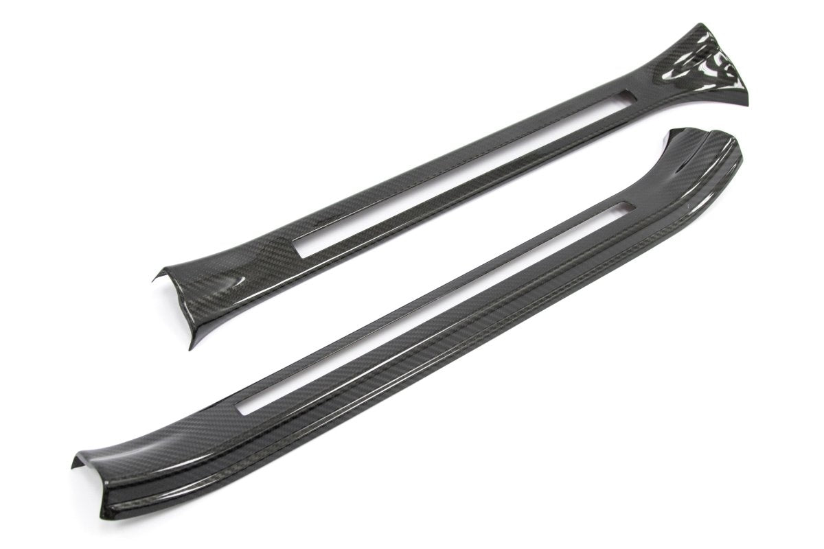 OLM LE Pre - preg Carbon Fiber Door Sill Covers - 2015 - 2021 Subaru STI - JDMuscleOLMAX15STISS