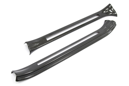 OLM LE Pre - preg Carbon Fiber Door Sill Covers - 2015 - 2021 Subaru STI - JDMuscleOLMAX15STISS
