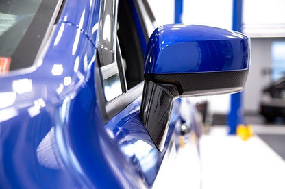OLM LE Pre - preg Carbon Fiber Lower Mirror Mount Cover - 2015 - 2021 Subaru WRX / STI / 2015 - 2017 Crosstrek - JDMuscleOLMA.70093.1
