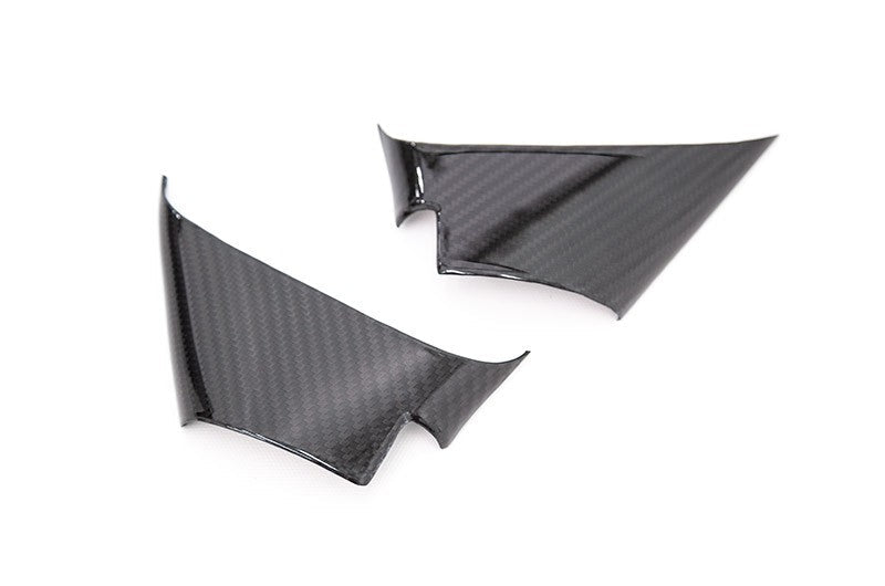 OLM LE Pre - preg Carbon Fiber Lower Mirror Mount Cover - 2015 - 2021 Subaru WRX / STI / 2015 - 2017 Crosstrek - JDMuscleOLMA.70093.1