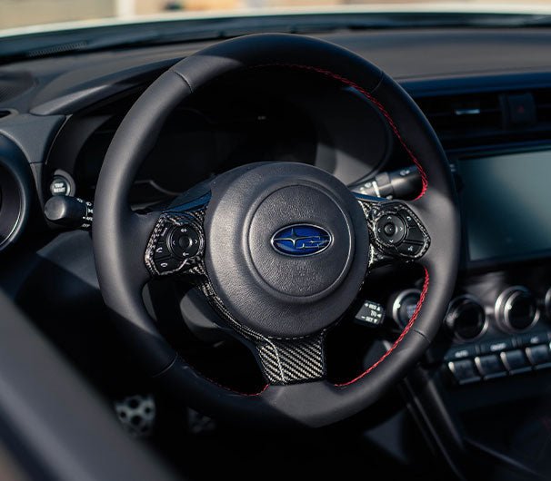 OLM LE Pre - preg Carbon Fiber Steering Wheel Covers - 2017 - 2024 Subaru BRZ / Toyota GR86 - JDMuscleOLMA.70094.1