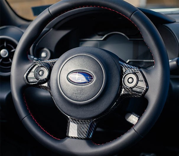 OLM LE Pre - preg Carbon Fiber Steering Wheel Covers - 2017 - 2024 Subaru BRZ / Toyota GR86 - JDMuscleOLMA.70094.1