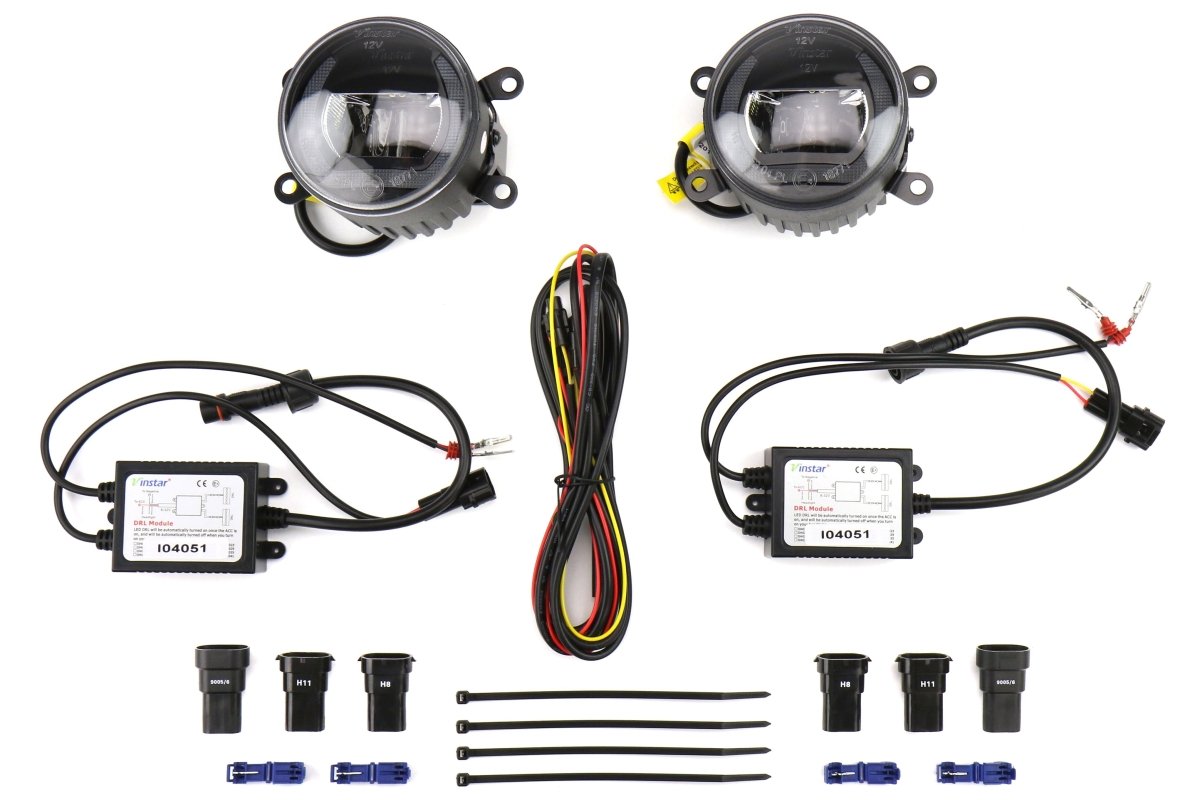 OLM LED / Corona Ring DRL Fog Light Housings - 2015+ WRX / 2015+ STI / 13 - 15 FT86 / 2014+ Forester - JDMuscleOLMSUBCORONA