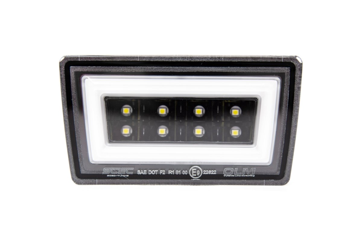 OLM NB+R F1 Rear Brake Light (Clear Lens, Gloss Black Base, White Bar) - 15+ WRX / STI - JDMuscleOLMA.70051.1
