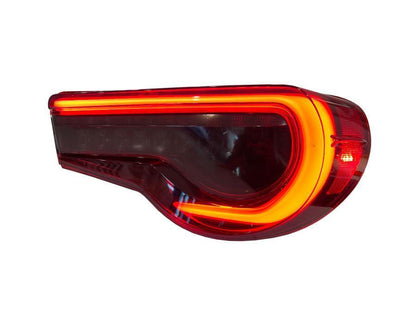 OLM OE Plus Linear Style Sequential Tail Light Overlays (Dark, Light, Red, or Yellow) - 2017 - 2021 Toyota 86 / Subaru BRZ - JDMuscleTaillightsSF-1786TL-DSDark Smoke