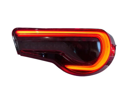 OLM OE Plus Linear Style Sequential Tail Light Overlays (Dark, Light, Red, or Yellow) - 2017 - 2021 Toyota 86 / Subaru BRZ - JDMuscleTaillightsSF-1786TL-DSDark Smoke