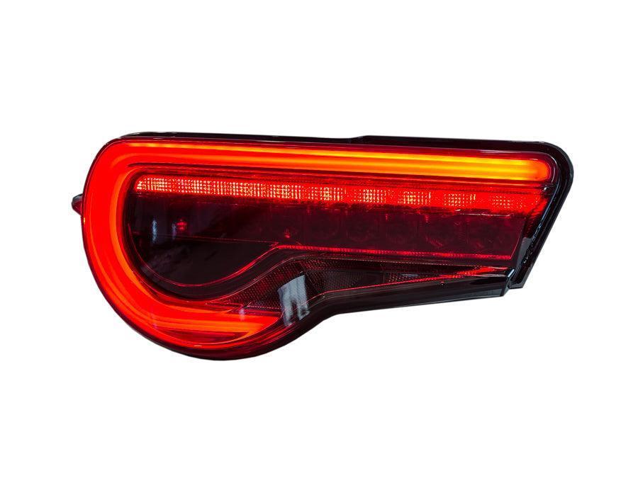 OLM OE Plus Linear Style Sequential Tail Light Overlays (Dark, Light, Red, or Yellow) - 2017 - 2021 Toyota 86 / Subaru BRZ - JDMuscleTaillightsSF-1786TL-DSDark Smoke