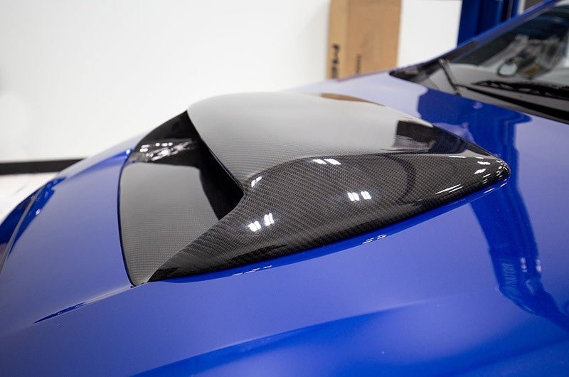 OLM Oversized Carbon Fiber Hood Scoop - 2015+ WRX / STI - JDMuscleOLMA.70142.1