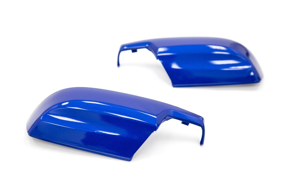 OLM Paint Matched Lower Mirror Covers - WR Blue Pearl - 2015 - 2021 Subaru WRX / STI / 2015 - 2017 Crosstrek / 2015 - 2016 Impreza - JDMuscleOLMA.700002.1-K7X
