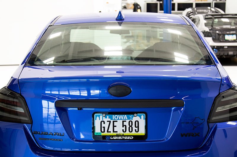 OLM Paint Matched Trunk Hole Delete for OEM Short Spoiler - World Rally Blue - 2015 - 2021 Subaru WRX / STI - JDMuscleOLMA.70174.1-K7X