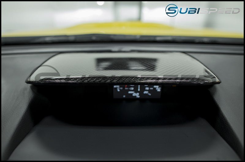 OLM Pre - preg Carbon Fiber Console Hood Cover - 2015 - 2017 WRX / STI 14 - 18 Forester 13 - 17 Crosstrek - JDMuscleOLMDP2-WRX14-DCF